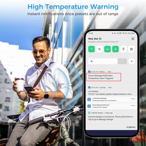 Wifi Hygrometer Thermometer 6 Pack, Diivoo Smart Temperature Sensor Compatible With Alexa, Wireless Humidity Meter Monitor With App Notification Alert, 2 Years Data Storage For Indoor Room, Greenhouse #TOP6