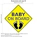 Baby ON Board Sticker Car Decals Safety Signs Self-Adhesive Easy to Install Waterproof 2pcs (Style B)