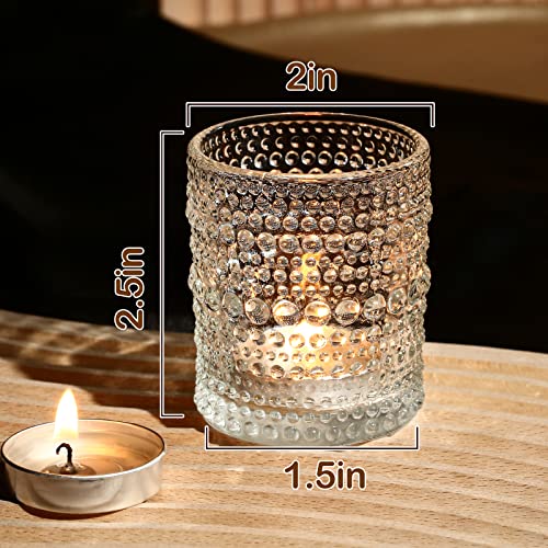Capaniel 12 Packs Tea Lights Candle Holder, Small Glass Votive Candle Holders In Bulk For Centerpieces, Baby Shower, Birthday Party, Home Decor #TOP1