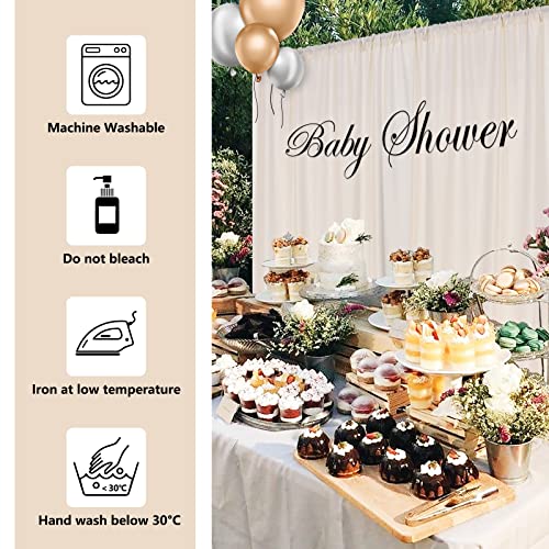 10ft x 10ft Beige Backdrop Curtains for Wedding Birthday Baby Shower Photography Backdrop Fabric Curtains Drapes Home Window Decorations Rod Pocket Light Filtering Window Drapes,5ft x 10ft, 2 Panels by MYSKY HOME - Image 7