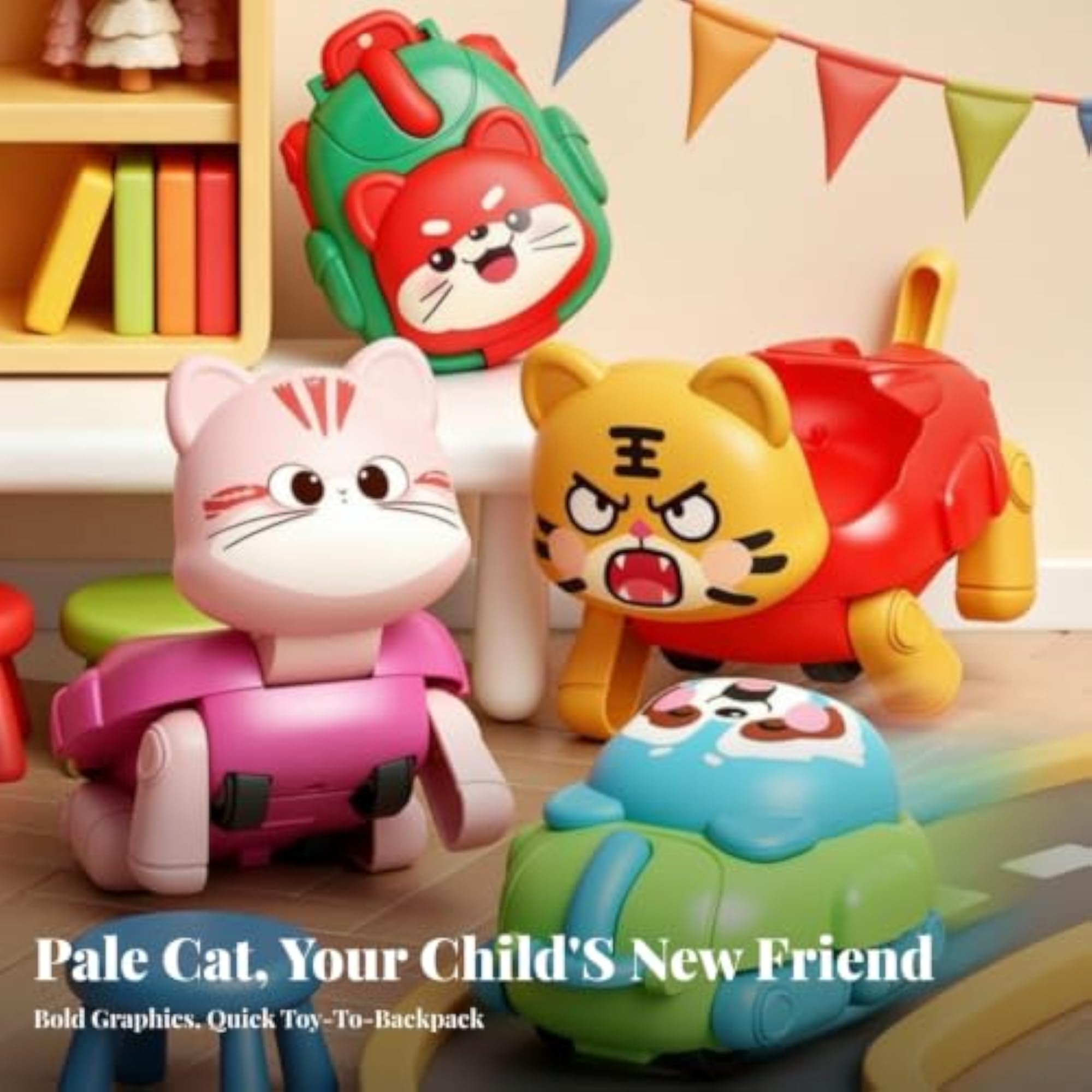 2-in-1 Transforming Backpack Toy Car for Children