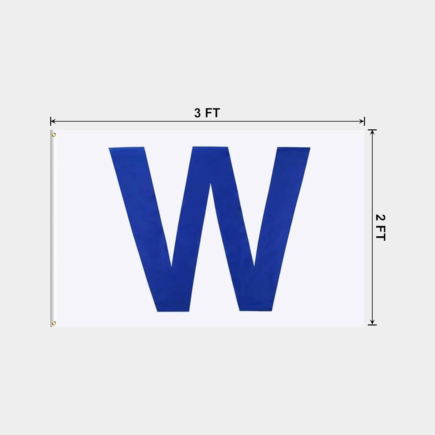 Chicago W Win Combo Printed Flag 2x3 FT, Premium Polyester Banner with Brass Grommets, Double Stitched for Durability - Image 2
