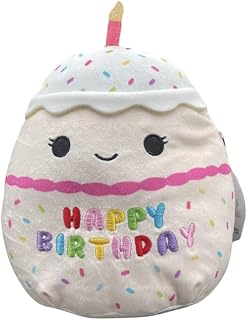 Squishmallows Oficial Kellytoy Food Plush Toys Soft Plush Animal (8 Inch, Lyla Happy Birthday Cake)