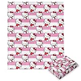 Northwest Hello Kitty Silk Touch Throw Blanket, Soft, 50 x 70 Inches, Bow and Stripes Design
