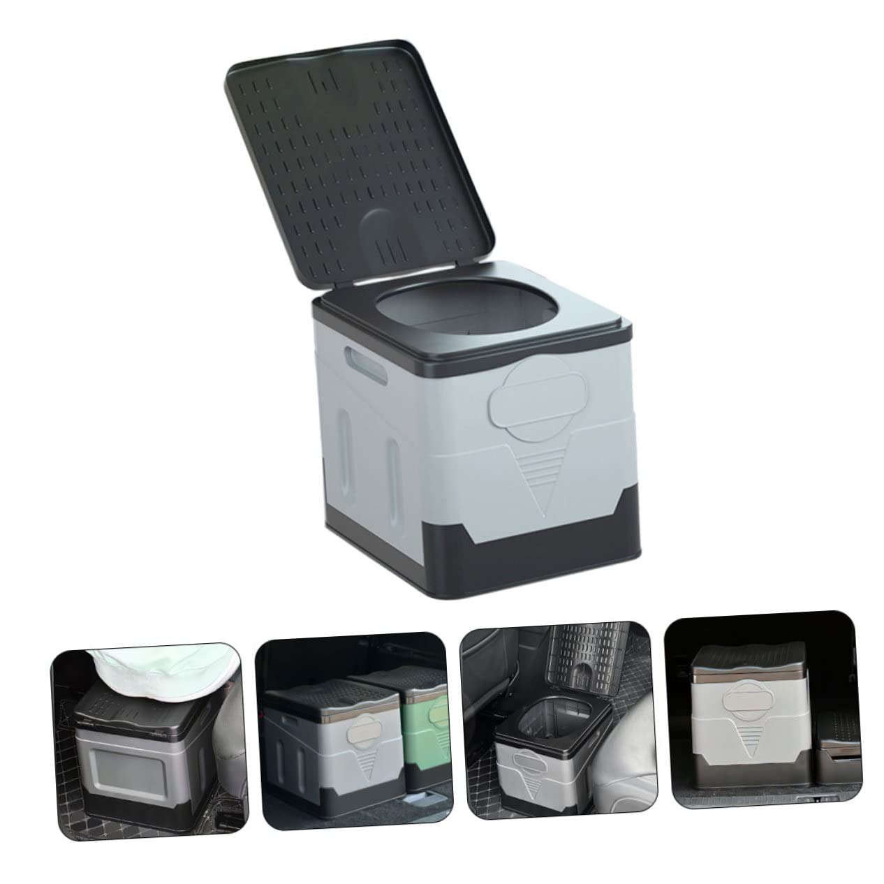 Mikinona Tragbare Faltbare Toilette aus Pp mit Tragkraft Mobile Campingtoilette für Notfälle und Outdoor Einsätze Platzsparend und Robust für Unterwegs