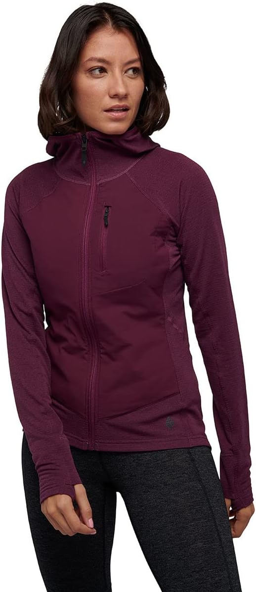 Black Diamond Equipment Women's Coefficient Lt Hybrid Hoody - BlackBerry - Extra Large - Image 2