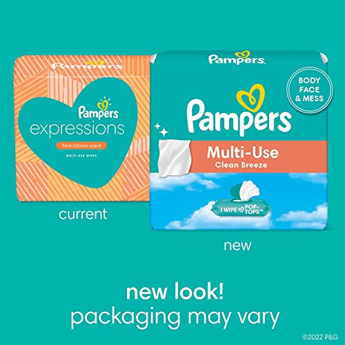 Pampers Baby Wipes Multi-Use Clean Breeze 9X Pop-Top Packs 504 Count #TOP1