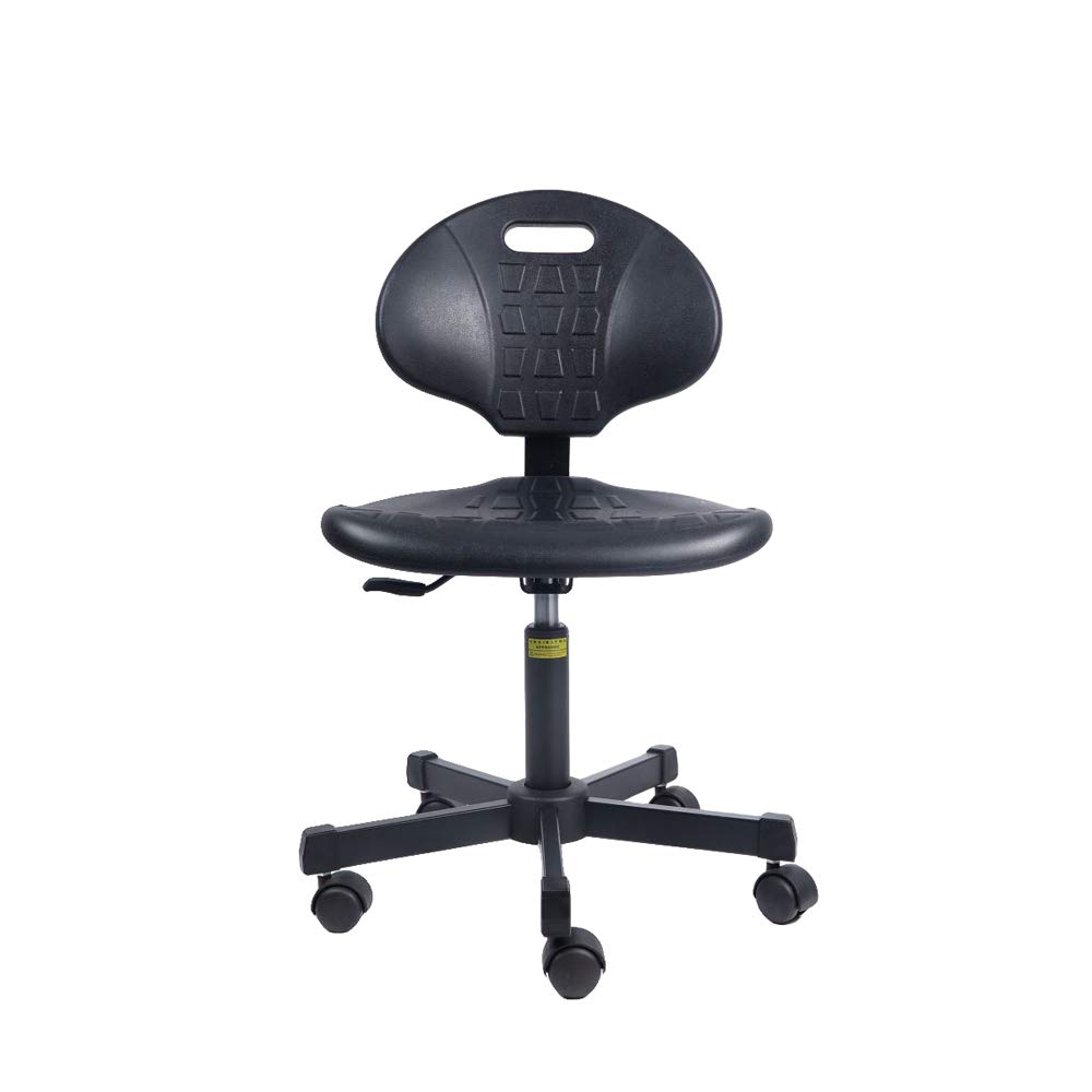 Ergonomischer hocker höhenverstellbar werkstatthocker mit Rollen arbeitsstuhl rollsitz Polyurethan-Stuhl mit robuster Stahlbasis 40 cm ~ 53 cm