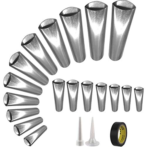 21 Pcs Perfect Caulking Finisher Kit - Caulk Nozzle Applicator - Stainless Steel Sealant Caulking Finishing Tool Kit for Kitchen Bathroom Window, Sink Joint