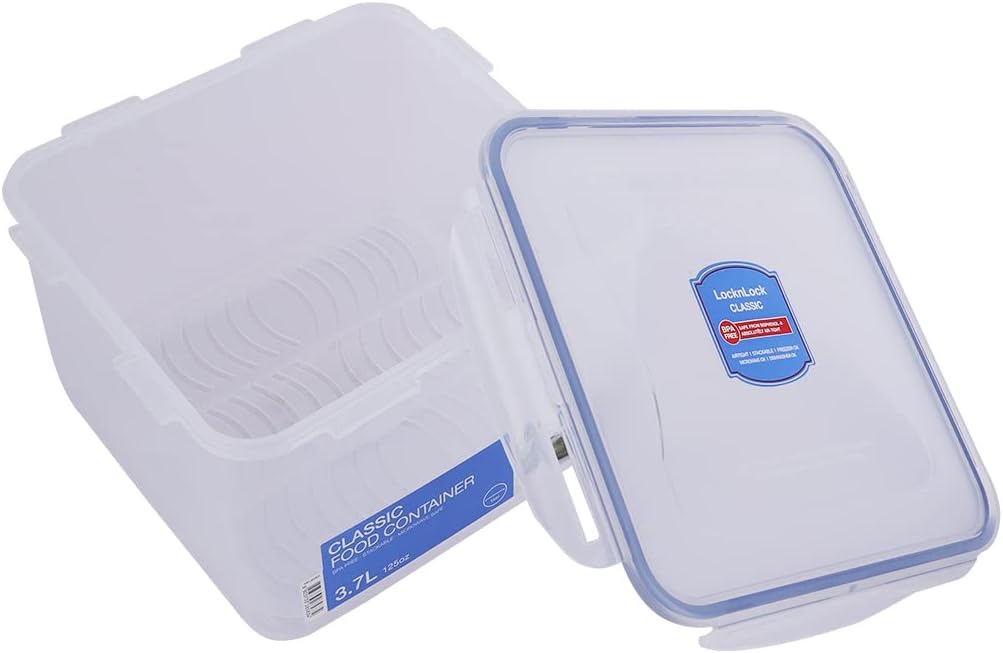 LOCK & LOCK Square Food Container, Tall, 15.4-Cup, 125-Fluid Ounces
