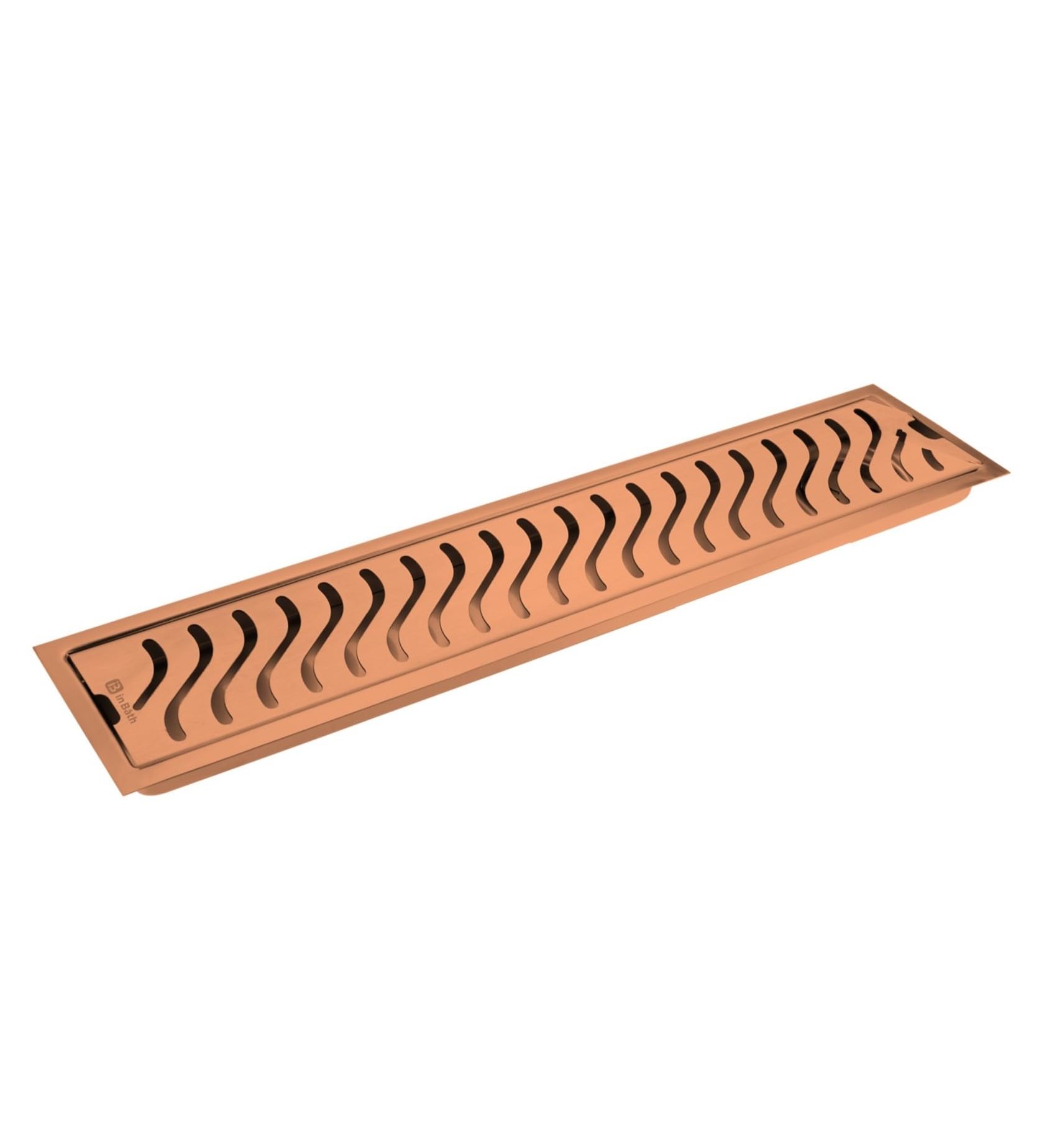 InBath Rose Gold (PVD) Wave Shower Drain Channel with Collar| 24x4 Inches Shower Drainer| Floor Drain|Stainless Steel 304 Grade|Rose Gold Finish| Side Hole Type (B0CZP88Q6C) Amazon Price History, Amazon Price Tracker