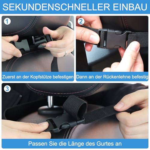 DUDSOEHO Auto Rückenlehnenschutz Kinder 2 Stück – 600D Oxford Schutz Wasserdichter Rücksitzschoner mit Tasche, Kickmatte für Vordersitz Rückseite