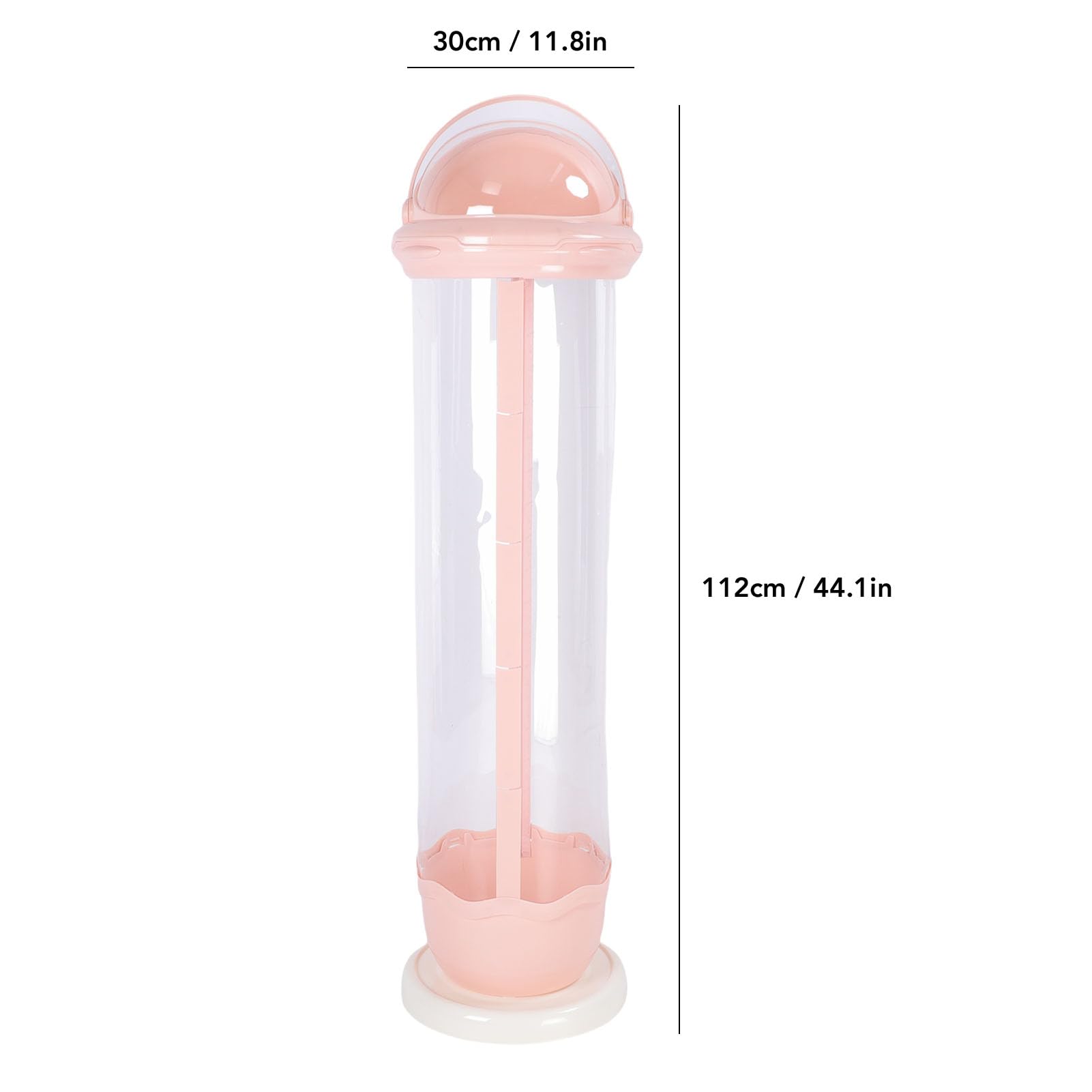 Toy Storage Tube, Transparent Vertical Plush Organizer with Zip, Suitable for Storing Stuffed Animals, Providing a Practical Solution for Toy Clutter