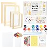 Caydo Paper Making Kit, 2 Size A5 A6 Papermaking Mould and Deckle with Pulp Sheets, Mesh, Sponge, Paints & Confetti, Paper Making Screen Kits for Adult, DIY Paper Making Supplies for Craft Lovers #1