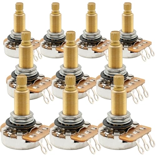 Potentiomètres guitare B500K à axe long 19mm en laiton linéaire pour basse