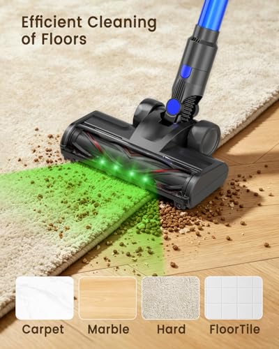 Image of Cordless Stick Vacuum Cleaners for Home, 650W 55KPA Up to 70Min Runtime