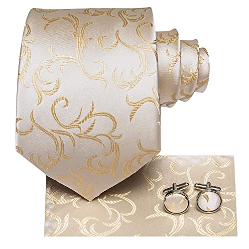 Dubulle Beige Tie And Lapel Pin Set With Pocket Square Handkerchief Cufflinks … #TOP6
