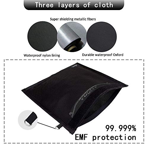 Faraday Bag,Signal Isolation Bag,Shield Your Phone/Ipad From Hacking,Tracking,And Emp Protection Radiation With This Pouch -Shields Nfc/Wifi/Bluetooth For Phones,Key Fobs And Credit Card (13.8"X17.7") #TOP4