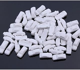 White Plain 1:250 Scale Z Gauge Model Car for DIY Scene Layout (Pack of 100)