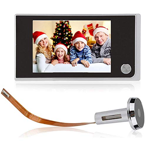 Denash Mirilla Digital, Pantalla LCD de 3,5 Pulgadas, cámara en ángulo de 120 Grados, Mirilla para Seguridad en el hogar, admite fotografía, fácil de Instalar para Cualquier Grosor de Puerta