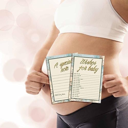 Miniatura 5 de Adventure Awaits Baby Wishes Cards 20, 4 x 6 pulgadas, gran recuerdo y actividad divertida para baby showers, deseos para recuerdos de bebés de