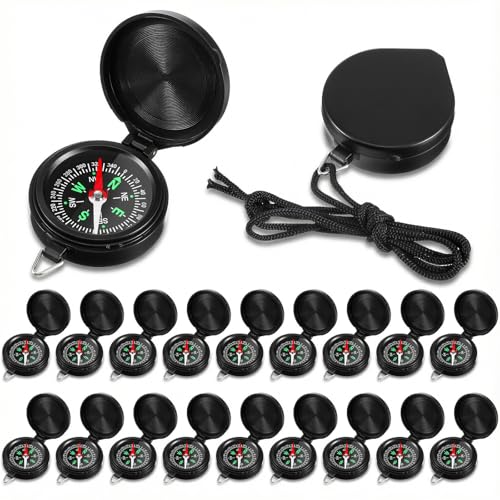 Set de 24 brújulas mini portátiles para actividades al aire libre miniatura 1