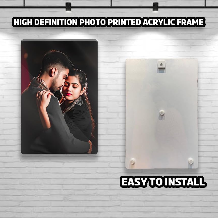 Image of SAVRI Personalized Acrylic High Definition Photo Printed Frameless Wall Art. Your Favourite Picture with Wishes. Best for Birthday, Anniversary, Home decoration, Senior. (12x18inch) 5mm thickness.
