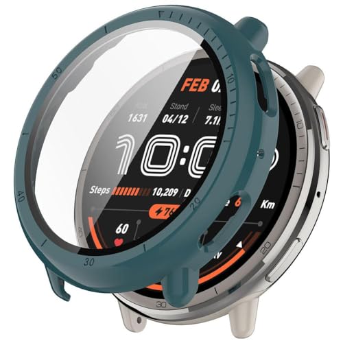 FOR Amazfit Active2 �P�[�X �t�B����+PC�t���[�� ��̌^ �ی�P�[�X �ϏՌ� �����ߗ� ���˒ጸ �w��ጸ �w��h�~ ���h�~ for Amazfit Active 2 �ی�J�o�[ �����ȒP