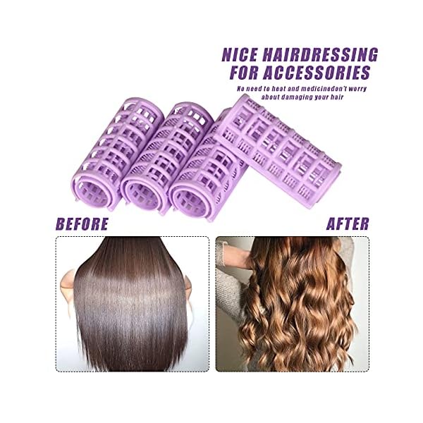 Hair-RollersSmilco-12-Pcs-Plastic-Snap-on-Hair-Rollers-Curlers-for-Hairdressing-Styling-Hair-Salo-25-cm Hair Rollers,Smilco 12 Pcs Plastic Snap on Hair Rollers Curlers for Hairdressing Styling Hair Salo (2.5 cm)