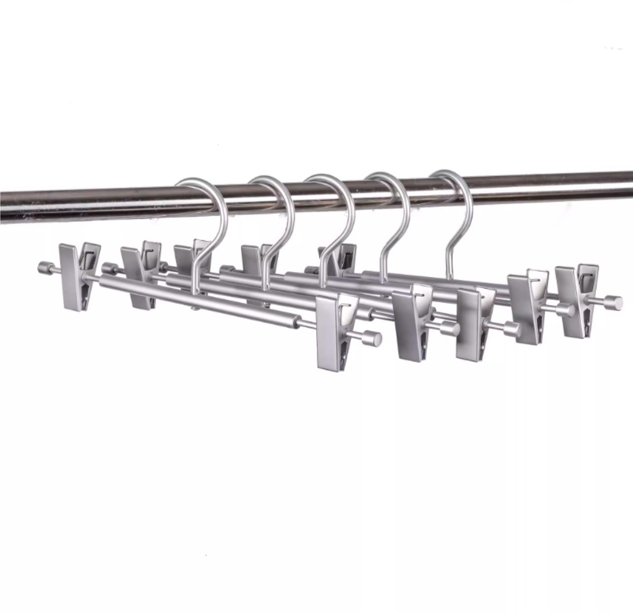 Perchas Perchas Estándar Perchas para Pantalones Clips Aleación De Aluminio Clip para Pantalones Ropa Falda Pantalones Tendedero Perchas Ropa(Gold,10pcs)