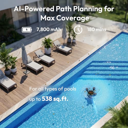 Image of (2026 New) BUBLUE BuVortex V5 Pool Surface Skimmer Robot, Pool Cleaner with App Control,5L Filter, Dual Cleaning Modes, AI Navigation,Ideal for In-Ground & Above-Ground Pools,Space Gray