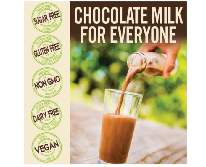 Miniatura 5 de Castle Kitchen Sugar Free Kids - Mezcla de leche de chocolate oscuro para niños, paquete de 2 (16 onzas, 32 porciones), sin lácteos, vegana, a base