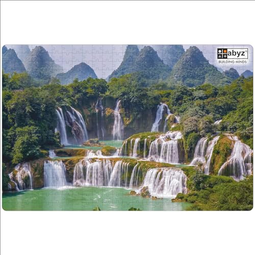 Image of ABYZ Wooden Jigsaw Natural Water Falls Puzzle with 500-Pieces Play and Learn Educational Puzzle 500 Pieces for Kids and Children Aged 7+ and Adults Toy for Improving Memory & Problem Solving