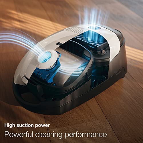 Miele Complete C3 Allergy Bagged Cylinder Vacuum Cleaner with maximum suction power, foot controls, HEPA Filter, universal floorhead, Tech Blue - Image 3