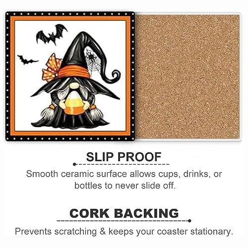 HUXJOKO-Coasters-for-Drinks-Set-of-6Funny-Halloween-Pumpkin-Cat-Absorbent-Ceramic-CoasterRound-Stone-Matwith-Cork-Base-and-Metal-Holder-for-Coffee-Table-Room-Bar-Home-Decor-Housewarming-Gifts HUXJOKO Coasters for Drinks Set of 6Funny Halloween Pumpkin Cat Absorbent Ceramic CoasterRound Stone Matwith Cork Base and Metal Holder for Coffee Table Room Bar Home Decor Housewarming Gifts