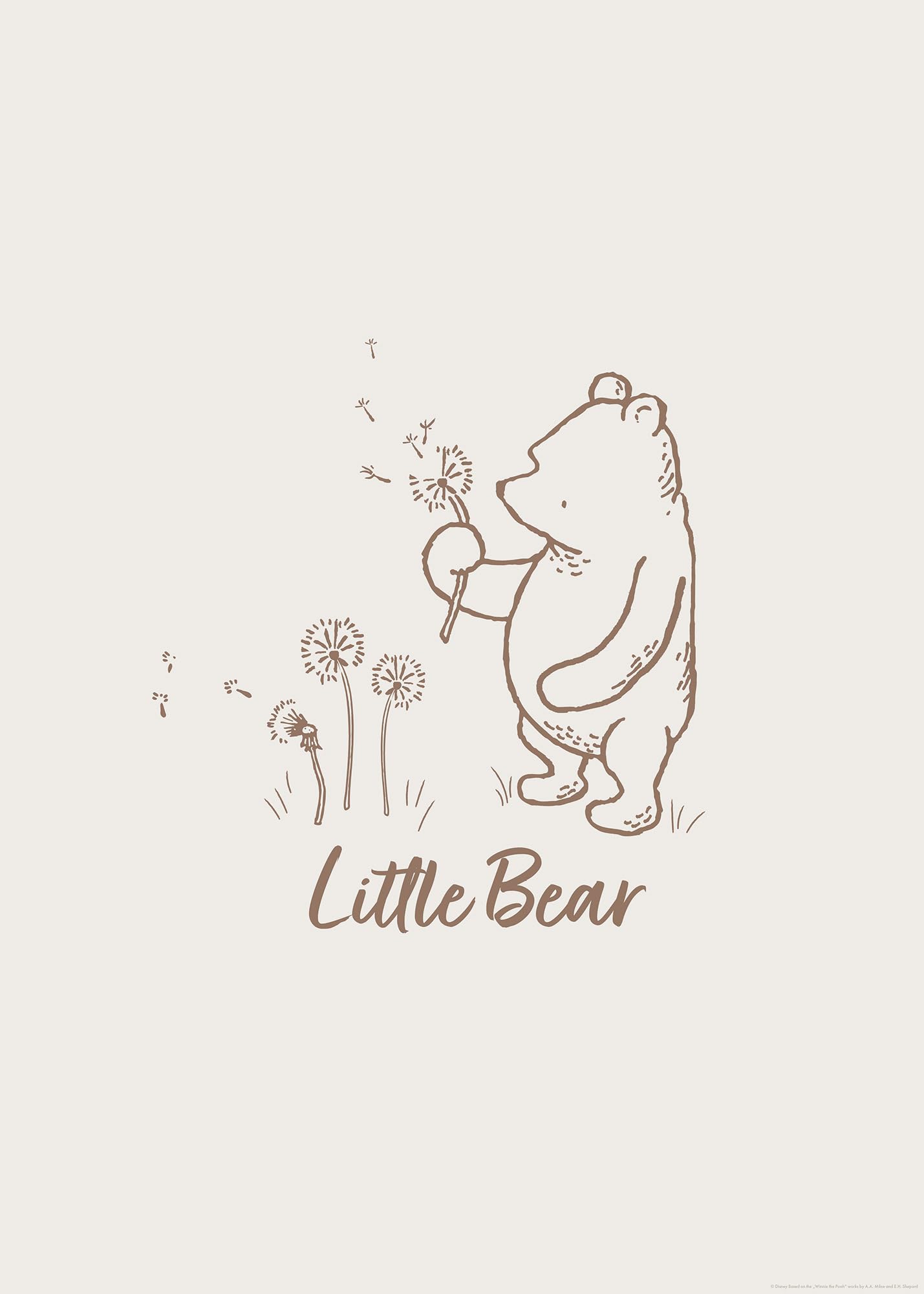 Komar Disney Winnie the Pooh Little Bear Wall Picture Size 50 x 70 cm Children's Room Wall Decoration