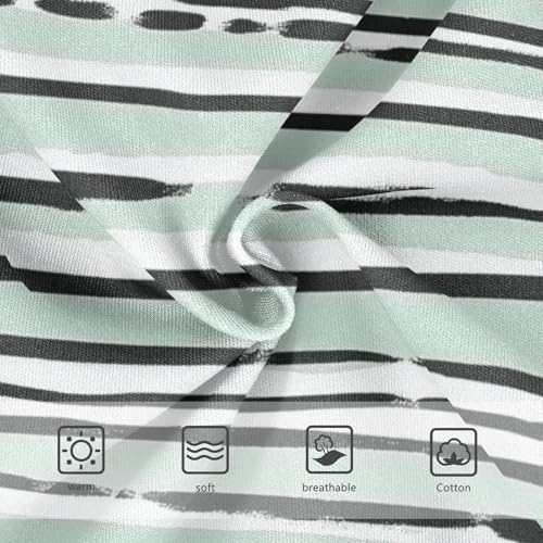 Girls' Underwear for Daily Wear Organic Underwear for Toddler Girls Mint Green Striped in Sizes 2T,3T, 4T, 5T, 6Y and 8Y3