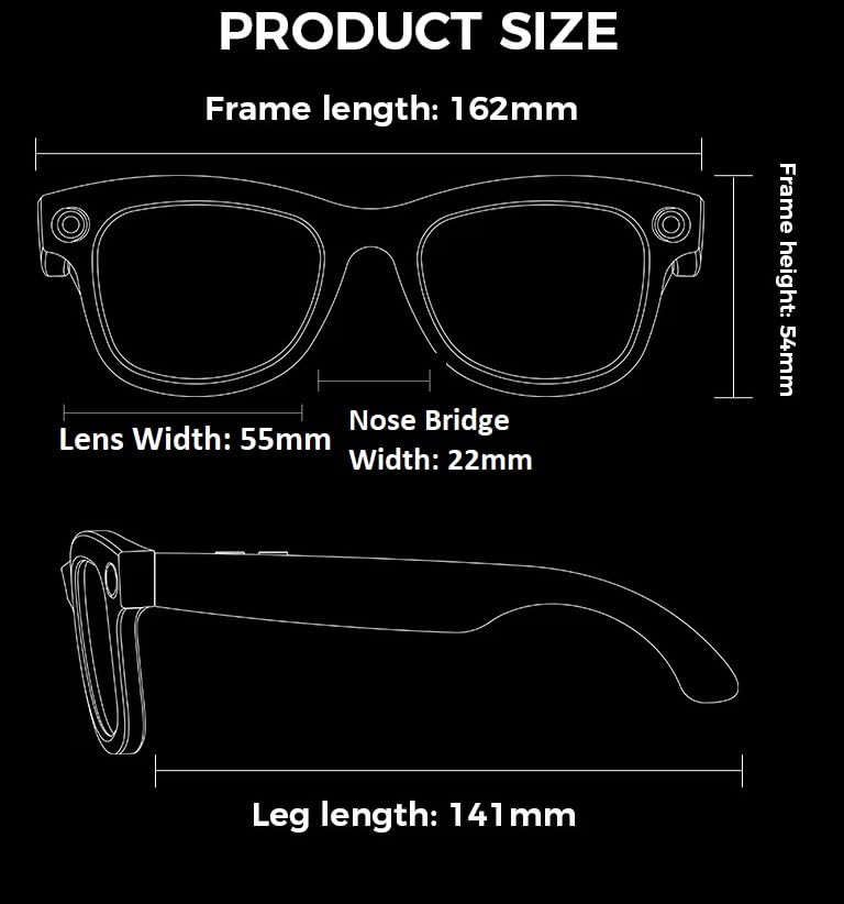 Image of Aeoss Smart AI Glasses with 8MP HD Camera, 1080P Video Recording, ChatGPT Voice Assistant, Live Translation & Object Recognition, ENC Noise Reduction, Bluetooth 5.3 Sunglasses (Photochromic)
