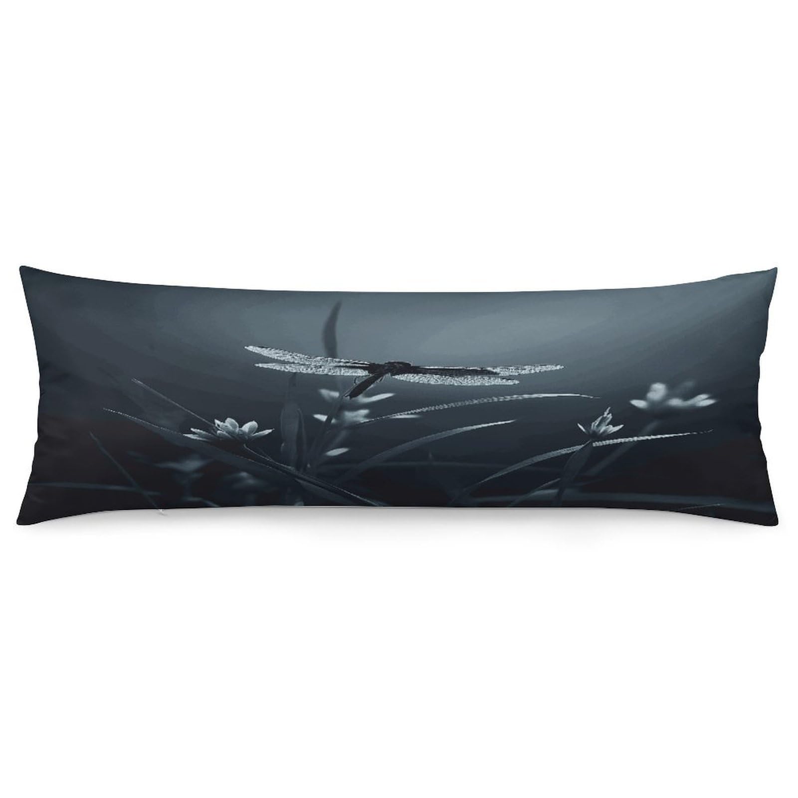 Dragonfly Silhouette Body Pillow Cover Luxury Long Body Pillow Pillowcase with Hidden Zipper Breathable Soft Cozy Pillow Case Wrinkle Fade Resistant Pillowcase 20''×54''