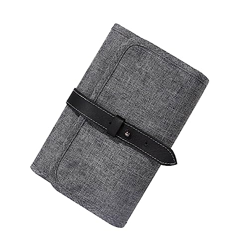 Bolsa de almacenamiento USB grande plegable gris UKCOCO para cables y cargadores pack de 2 4
