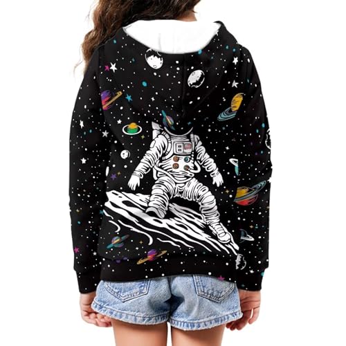 Image of Unisex Zipper Sweatshirt Boys Girls Hooded with 2 Pocket Pullover Hoodies for 6-16Y Kids