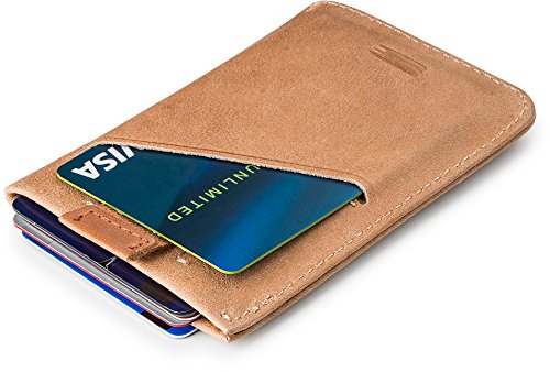 Genuine Leather Card Sleeve Wallet for Men, With Pull Tab for Quick Card Access, Ultra Slim Mens Front Pocket Card Holder3