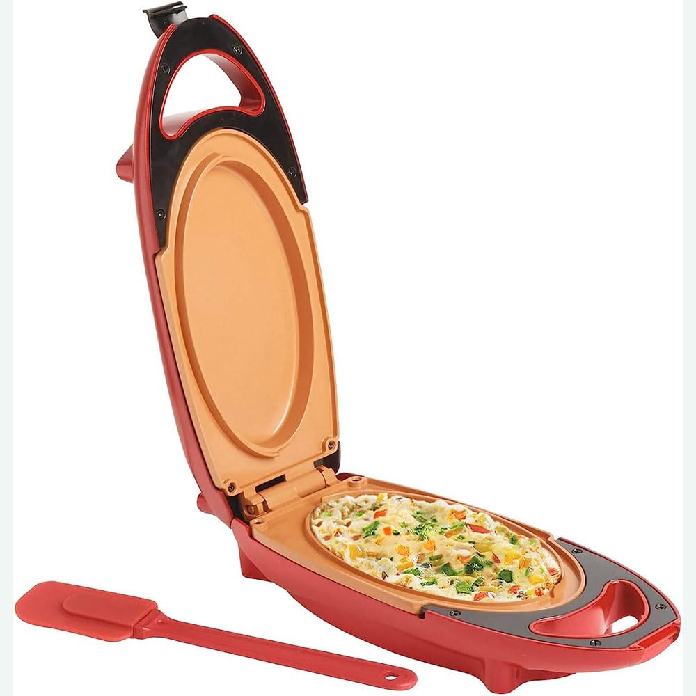 Candora Máquina para hacer tortillas, placas de cocción rápida antiadherentes con infusión de cobre, parrilla superior e inferior
