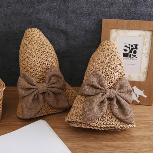 Sombrero de paja elegante para mujer con ala ancha miniatura 4