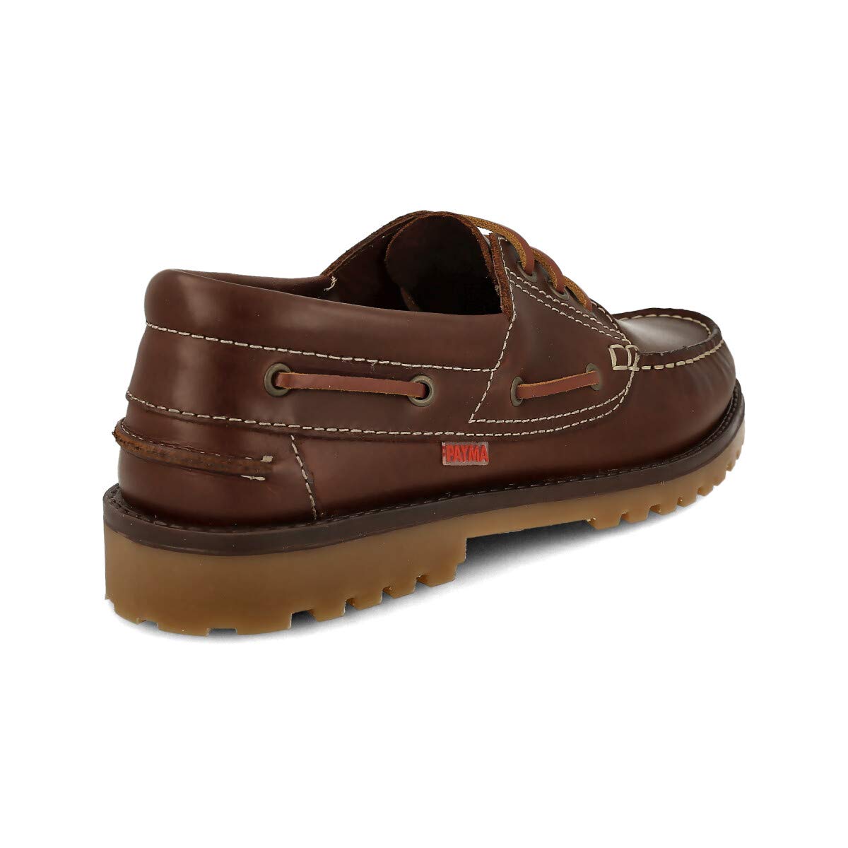 Zapatos Náuticos Clásicos 3-Ojales de Piel, Piso de Goma, Cordones, para Hombre, Mujer, Niño, Tallas Grandes 45-47