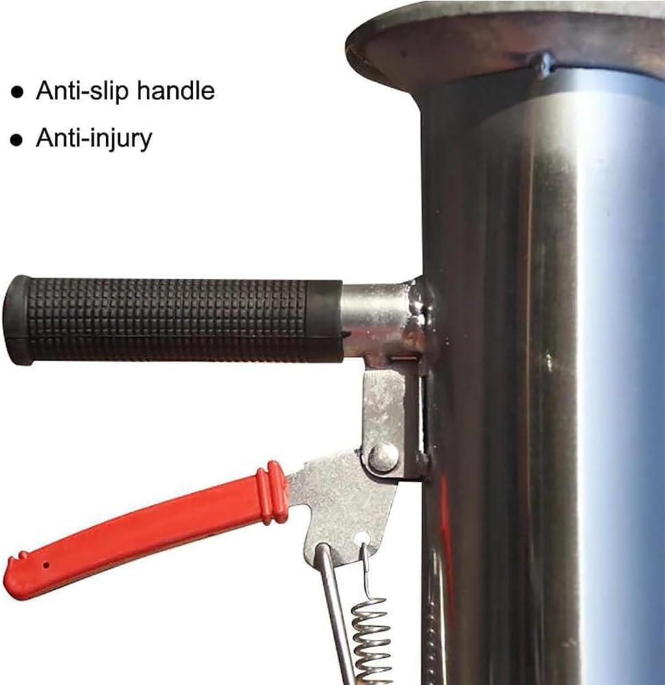 Long Handle Bulb Planter 79CM Stainless Steel Seedling Transplanting Tool with Double Handles for Vegetable Garden Planting