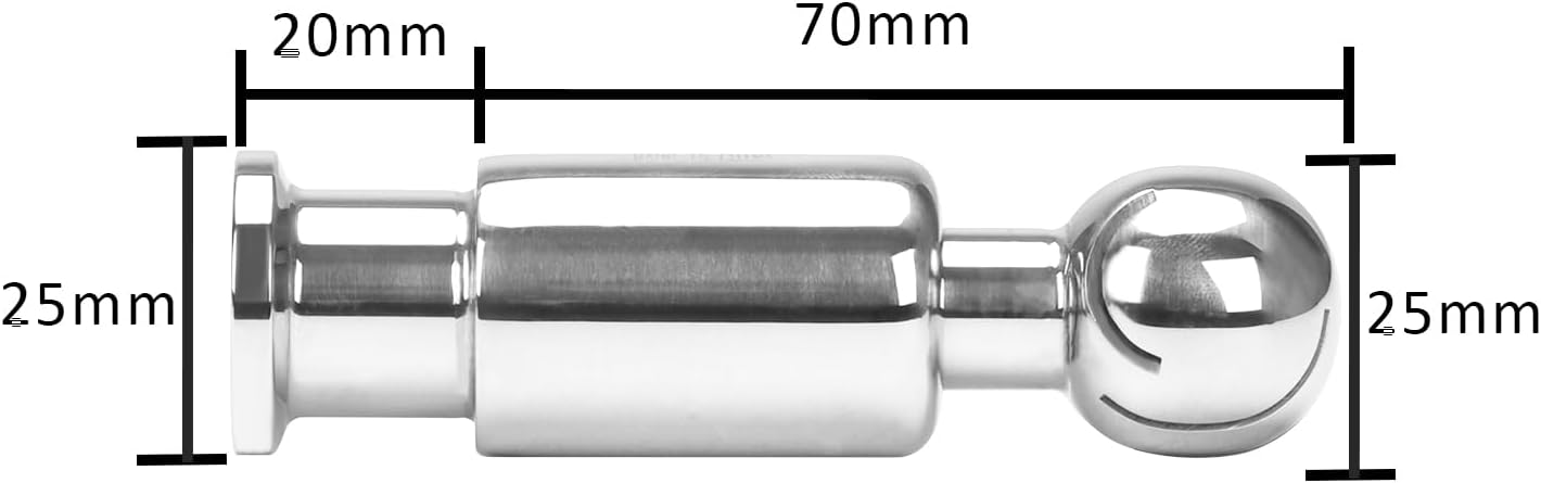 DERNORD Rotary Spray Ball Clamp Type CIP Tank Cleaning Ball 360° Spray Pattern, Stainless Steel 304 (1/2" Tri Clamp Connection)