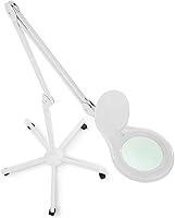 Vista 8 de Neatfi Lámpara de pie LED con aumento de 1,200 lúmenes, lente de vidrio bifocal de 5 pulgadas, aumento doble 2.25X + 6X, luz de tarea regulable