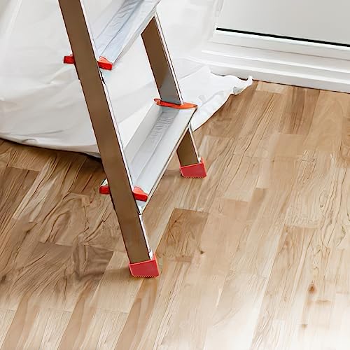 4Pcs Ladder Feet Covers Non- Slip:rubber Steep Ladder Foot Pads Cushion Extension Ladder Covers Security Bumpers Replacement For Ladder Accessories Red #TOP7