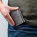 PEGAI Personalized 100% Leather Trifold Wallet For Men - Handmade Minimalist Men's Wallet, Classic Billfold with ID Holder, Credit Card Wallet, Card Holder, Custom Wallets for Men | Kane (Rock Grey)